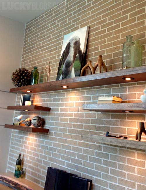 office brick shelves floating shelf decorating lighting dream under check