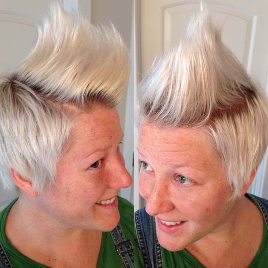 faux hawk girl short hair how to sides