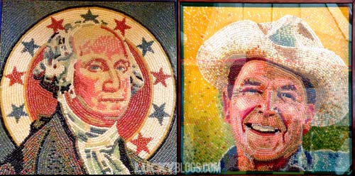 Jelly Belly factory tour bean art george washington ronald reagan